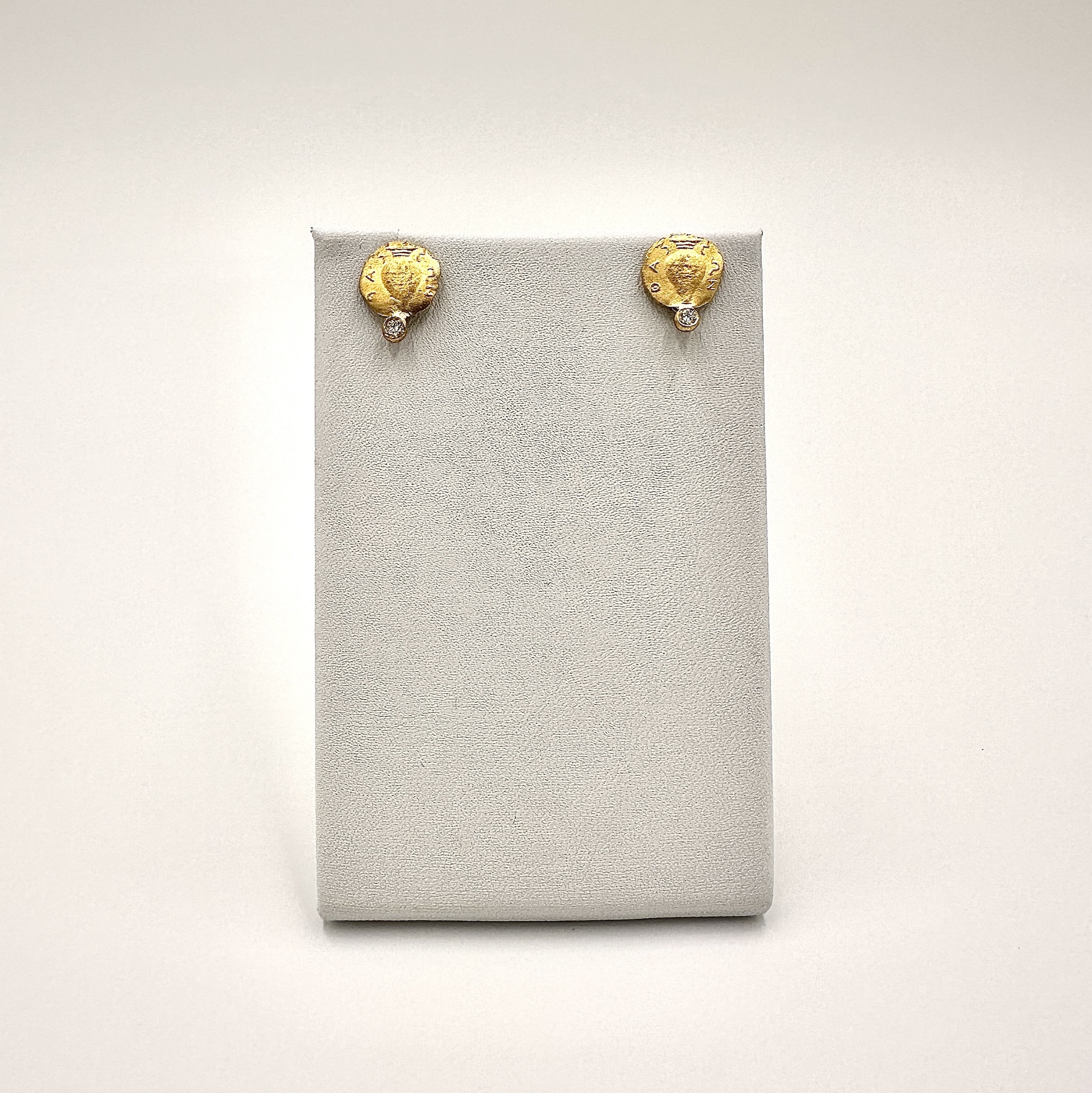 Image of 24 Karat Gold and Diamond Earrings by Marcia McDonough