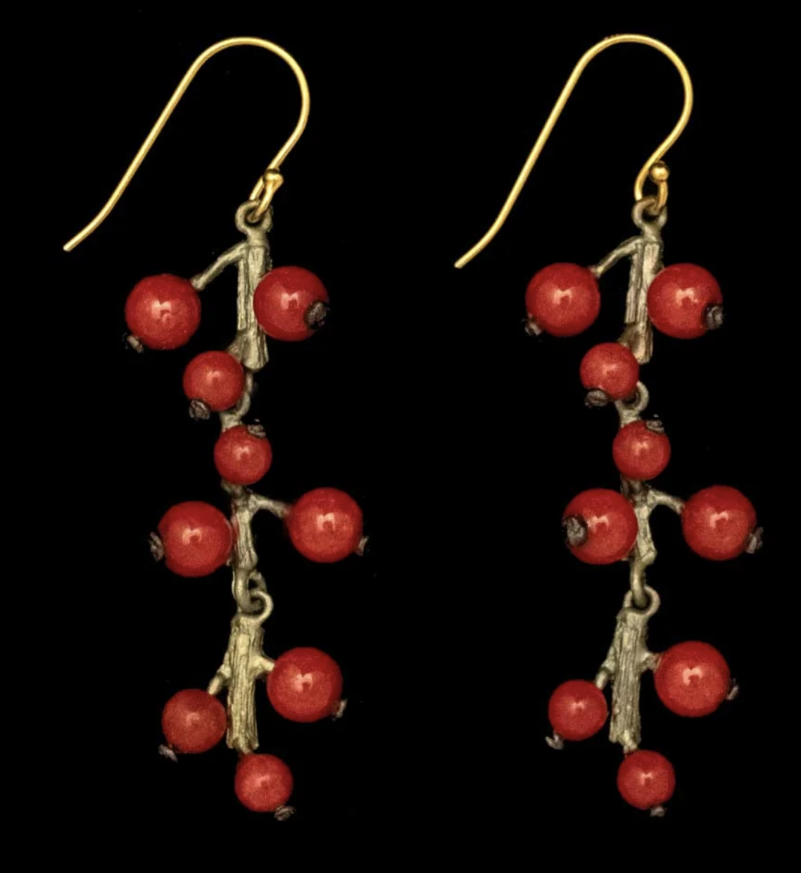 Image of Winterberry Long Wire Earrings by Michael Michaud