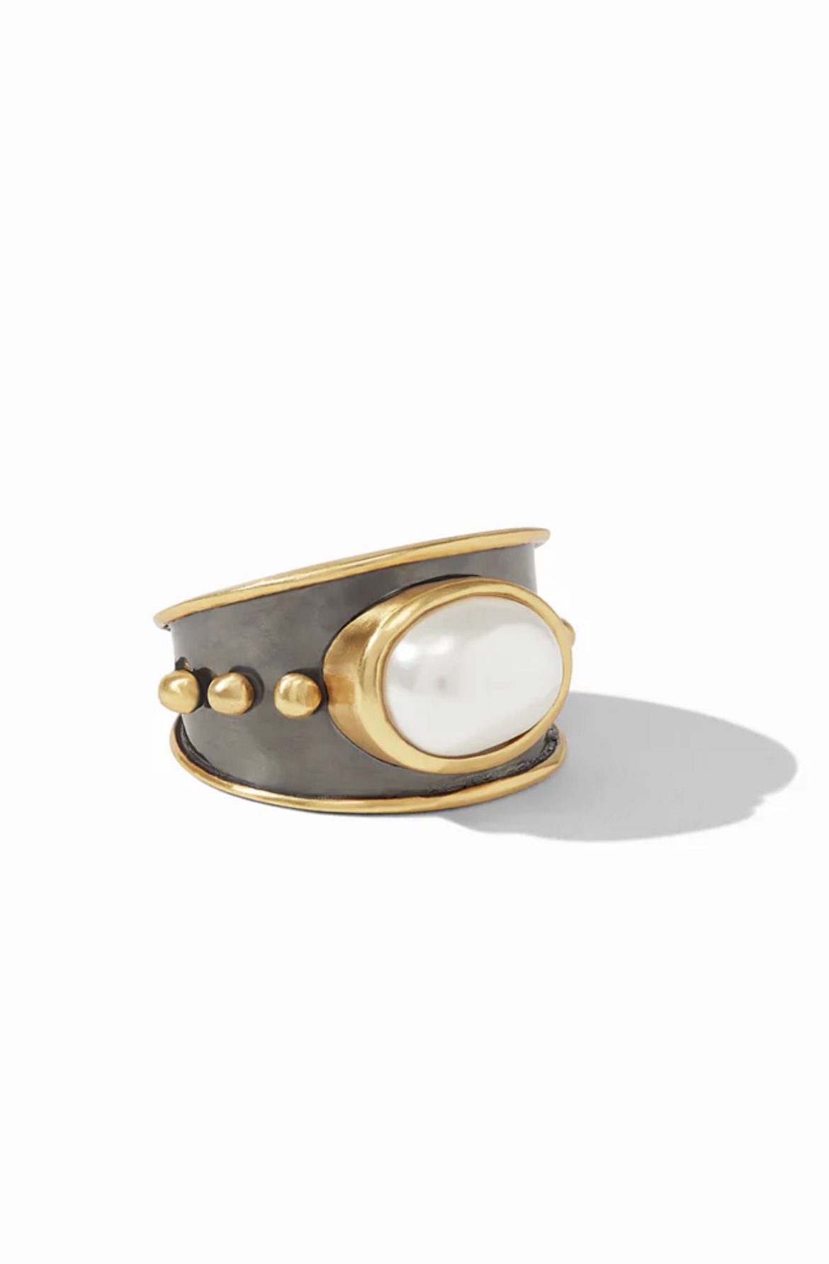 SoHo Ring - Size 8 Mixed Metal and Pearl