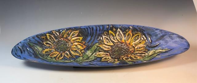 Sunflower Oval Tray