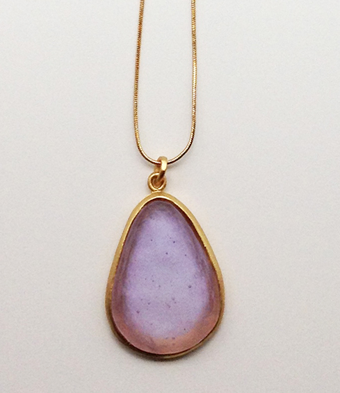 Image 1 for Large Pear Shape Pendant in Lavender Large Pear Shape Pendant in Lavender