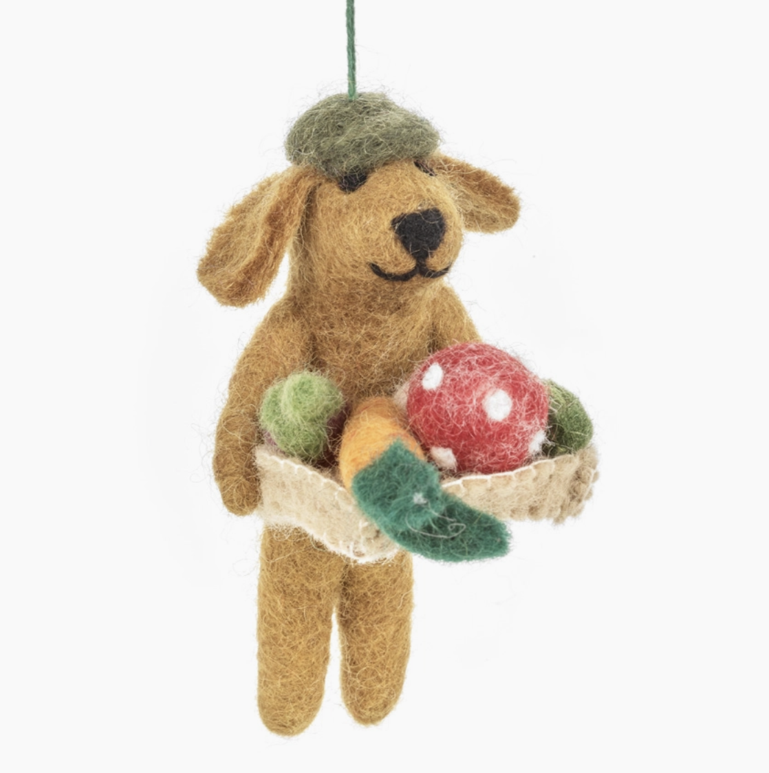 Dom the Gardening Dog - Handmade Felt Ornament