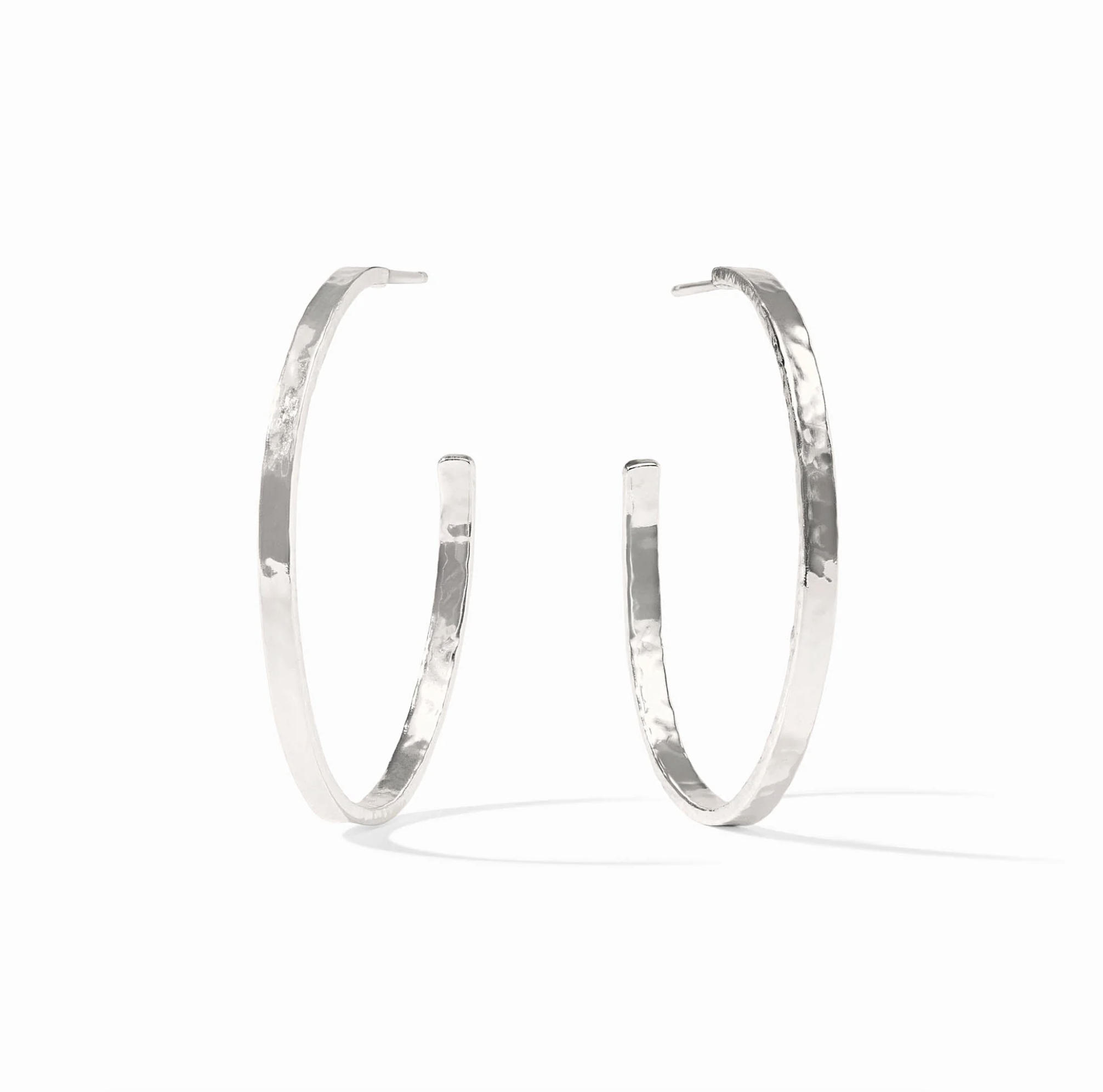 Image of Silver Crescent Hoops - Extra Large by Julie Vos