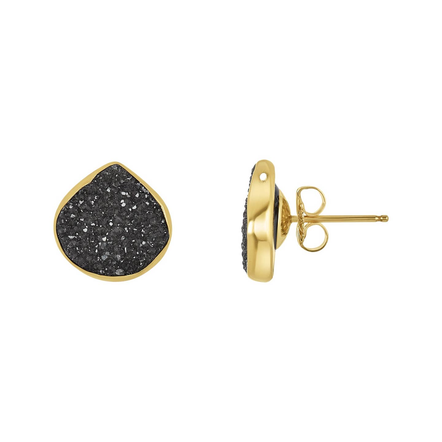 Image of Druzy Studs, Black by Mabel Chong