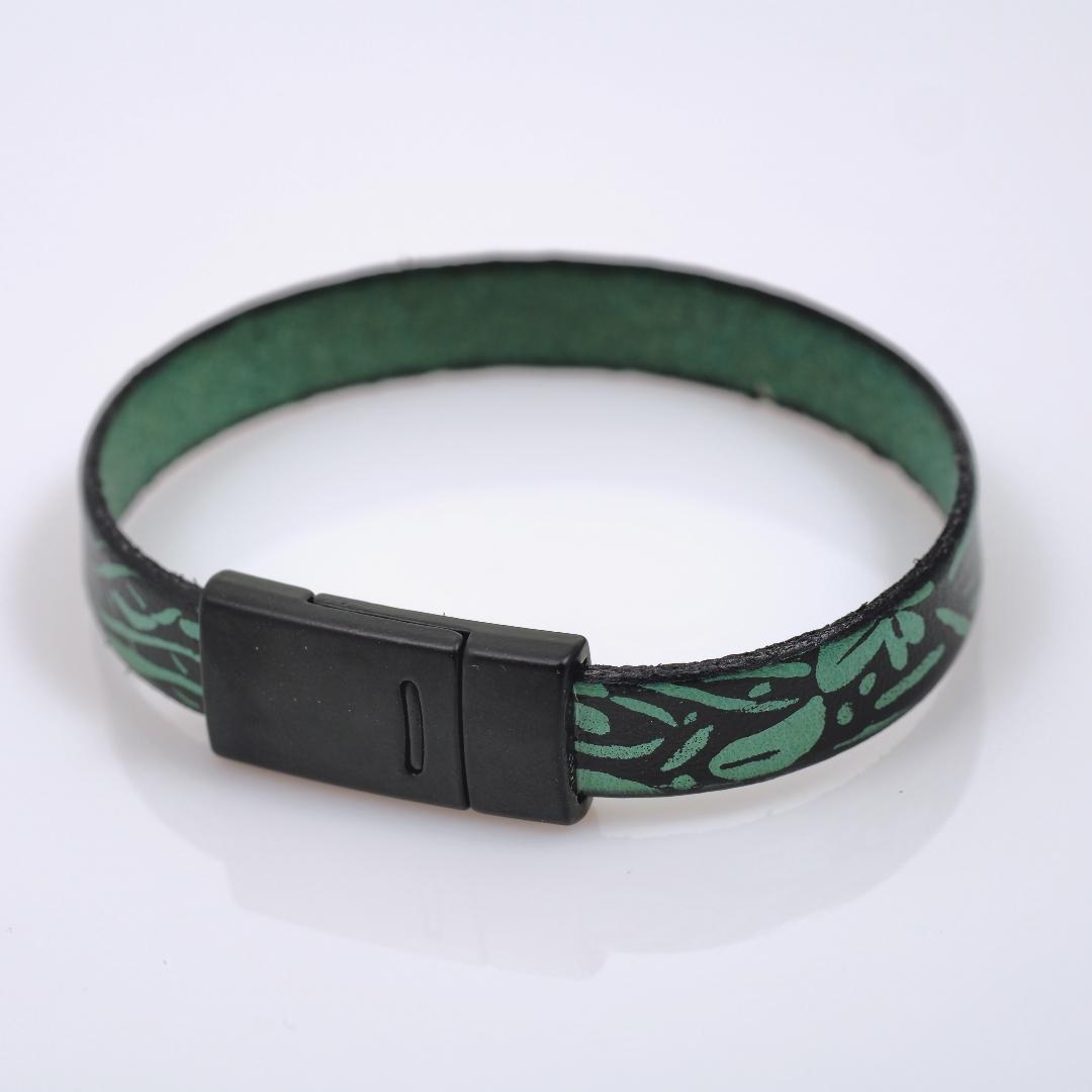 Image of Green and Black Magnetic Bracelet by Barbara Rand