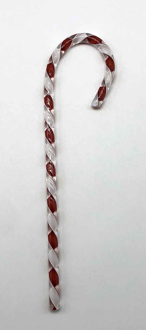 Blown Glass Candy Canes- Red/White