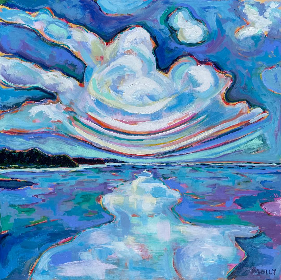 Image of Water & Sky, Lake Michigan Shoreline by Molly Krolczyk