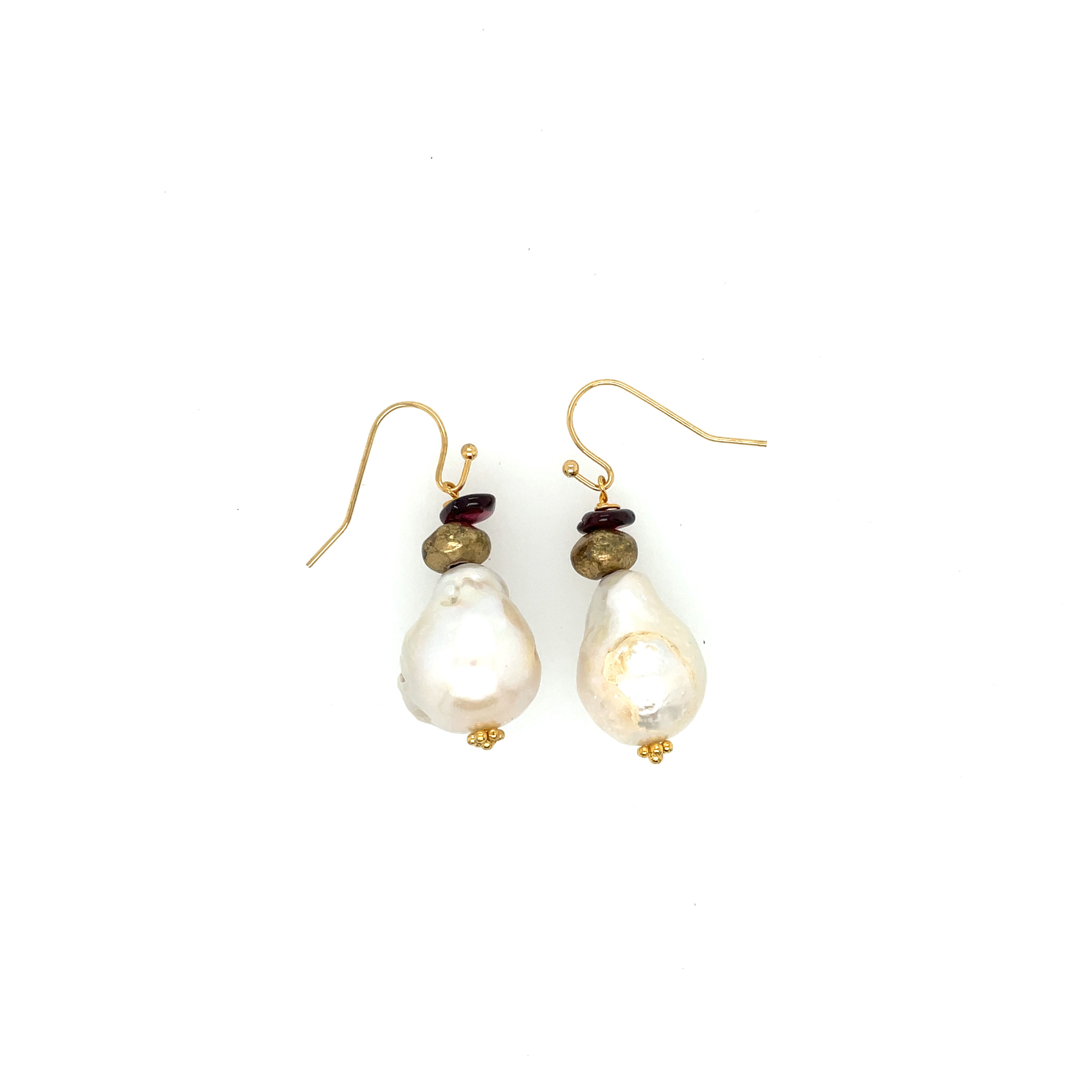 Jumbo baroque freshwater high-quality pearls, uncle Bill dangles