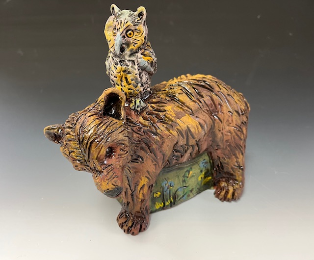 Image of Brown Bear and Owl by Nancy Briggs