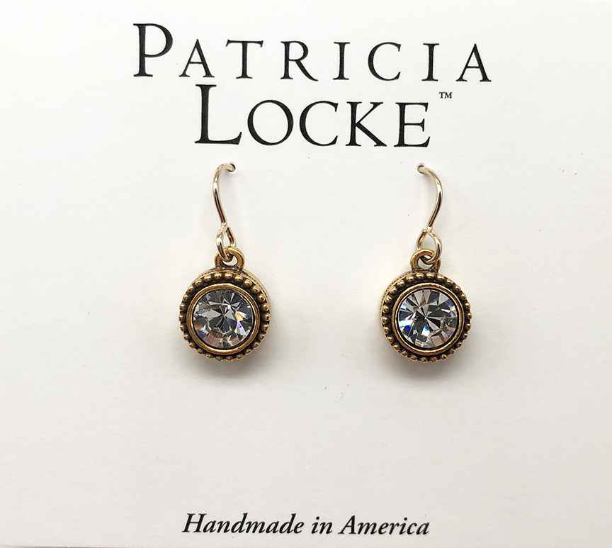 Image 1 for Tag You're It! Earrings in Gold, Crystal Tag You're It! Earrings in Gold, Crystal