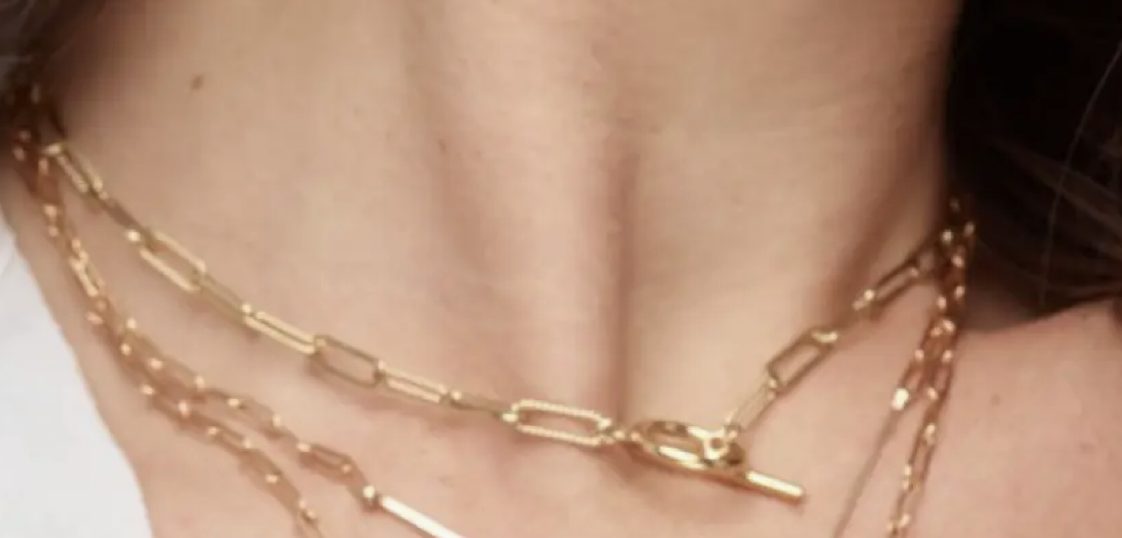 Image of Paperclip Toggle Necklace, Gold-Filled by Mabel Chong