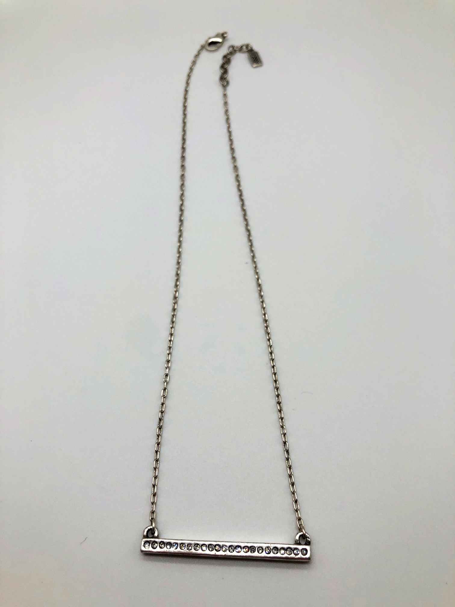 Image 1 for Axis Necklace in Silver, All Crystal Axis Necklace in Silver, All Crystal