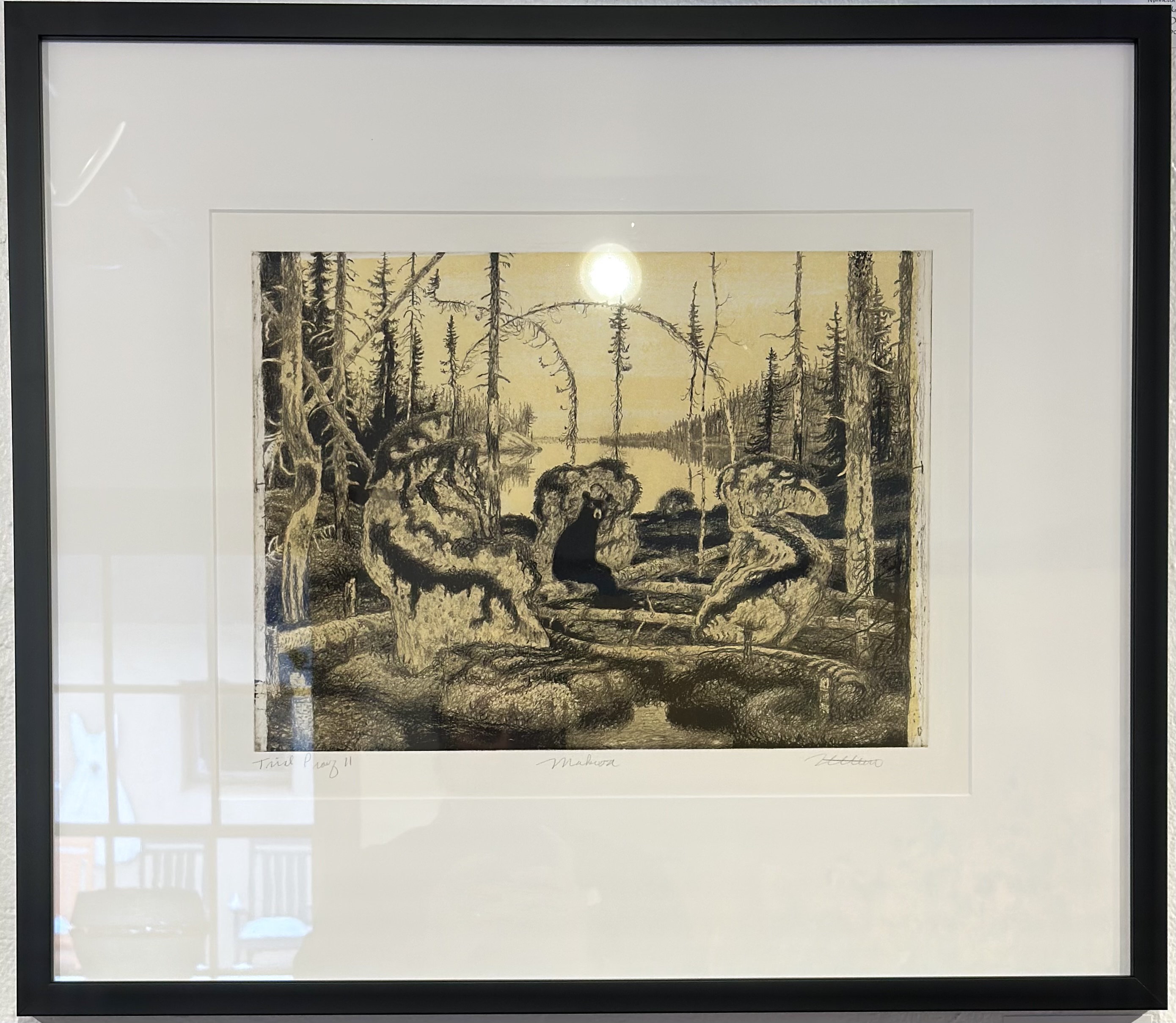 Image of Makwa (Framed) by Tom Uttech