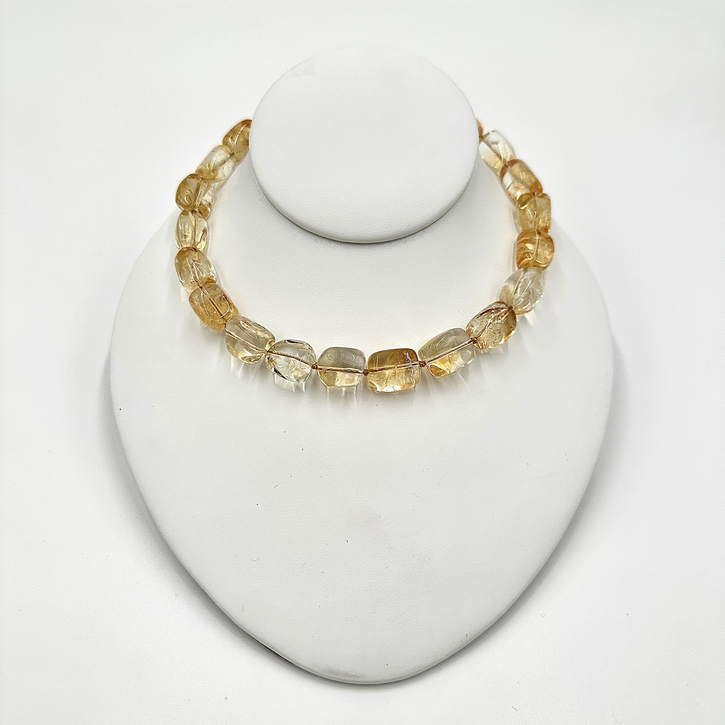 Image of Large Citrine Quartz Chunks on Hand Cast Bronze Hooks by Marcia McDonough
