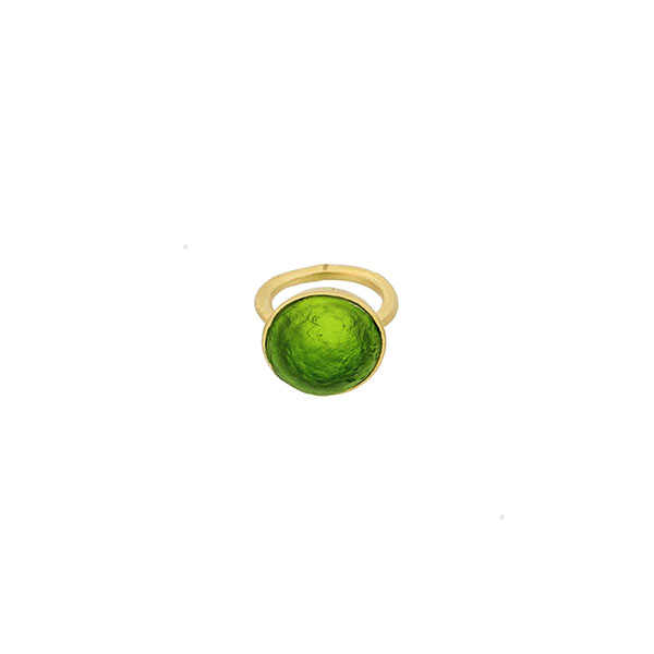 Image 1 for Sol-Single Stone Ring in Leaf Green Size 5 1/2 Sol-Single Stone Ring in Leaf Green Size 5 1/2