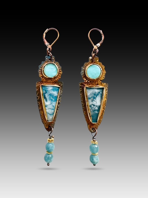 Image of 2 stone earrings by  