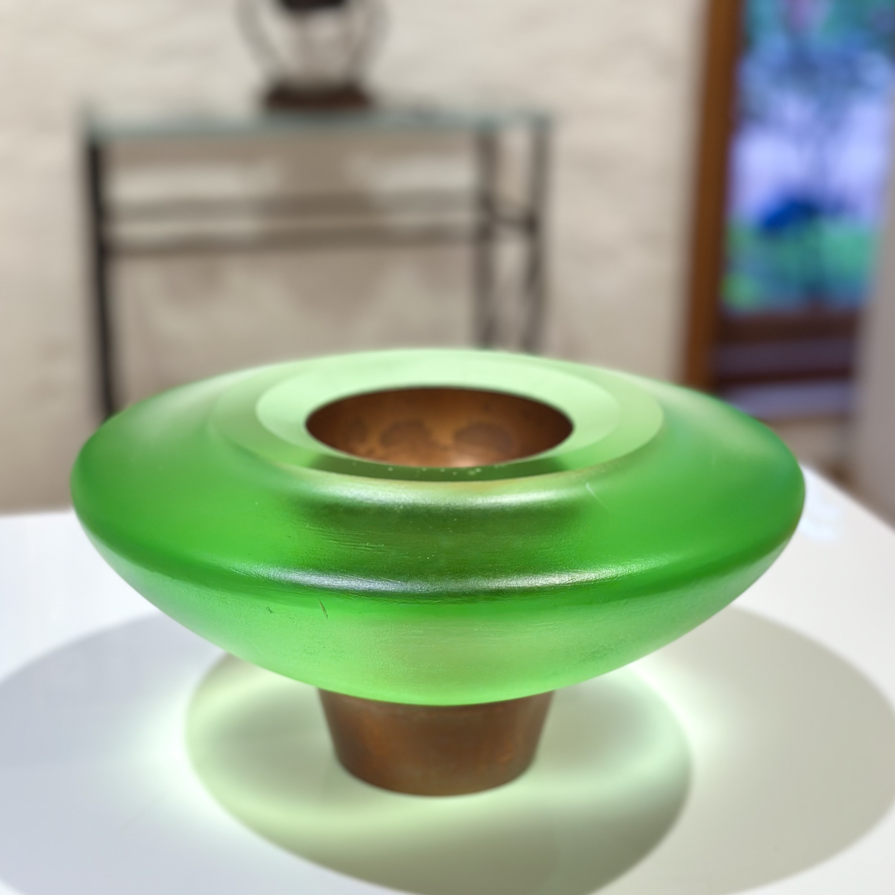 Image of Green High Shoulder Vase by George Bucquet