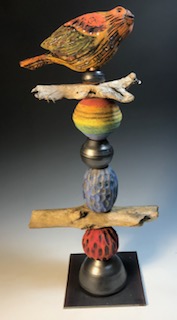 Image 1 for Small Totem with Bird Small Totem with Bird
