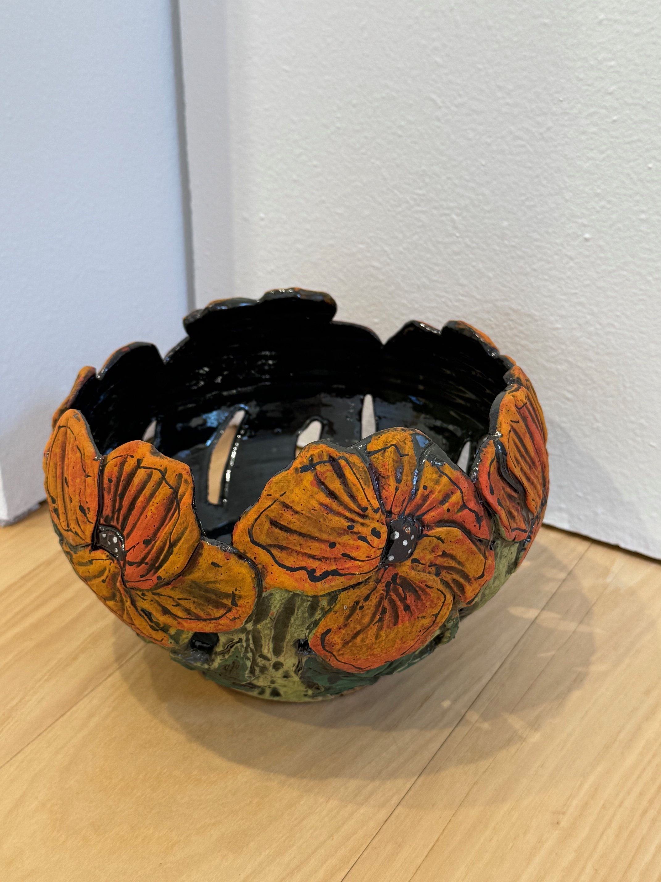 Image of Poppy Rim Candle Bowl by Nancy Briggs