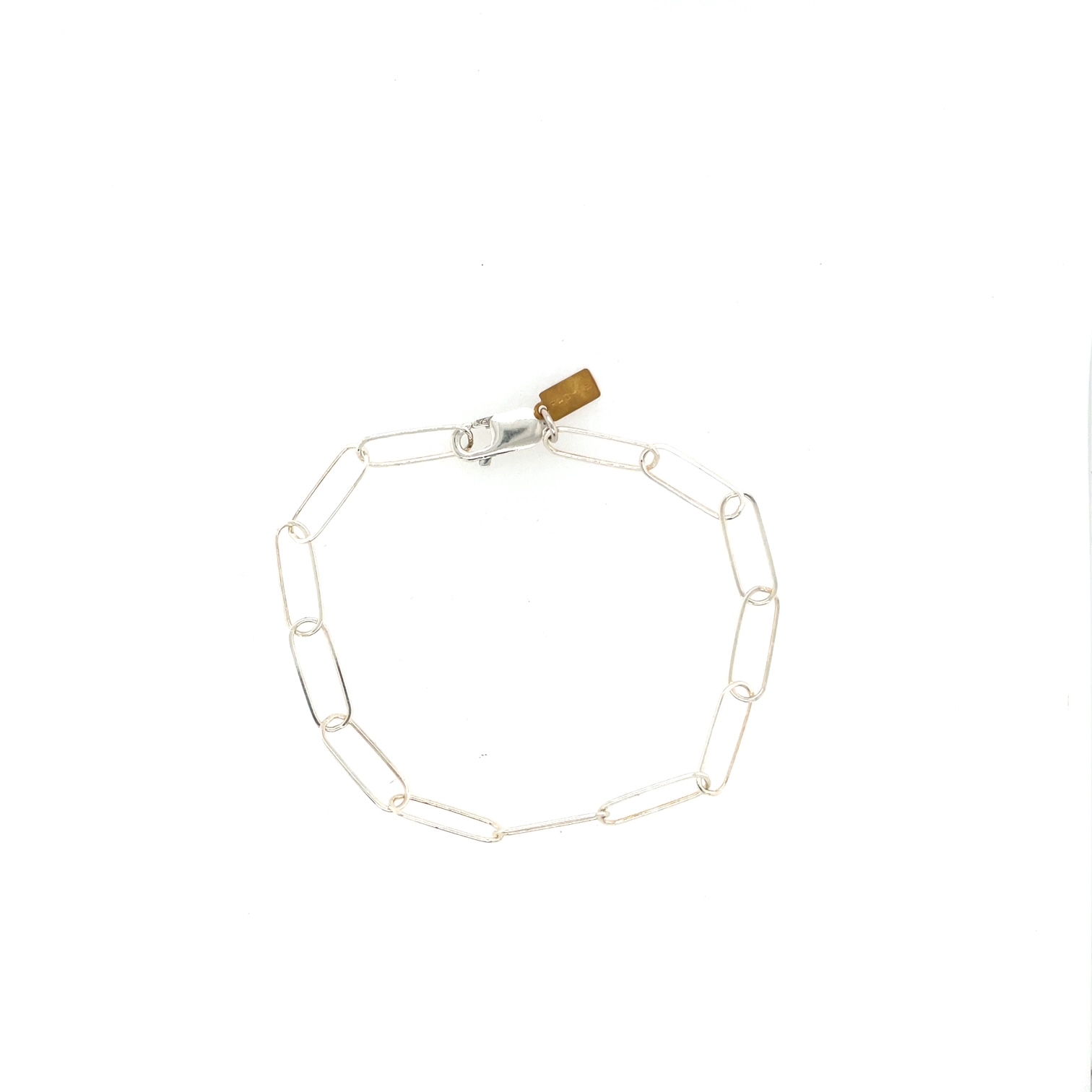 Image of Large Smooth Paperclip Chain Bracelet, Sterling by  RACH B Jewelry