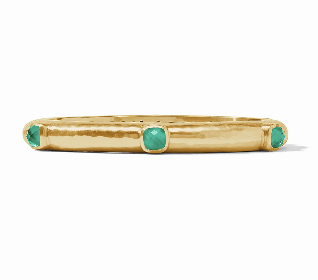 Image of Iridescent Emerald Green Catalina Hinge Bangle by Julie Vos