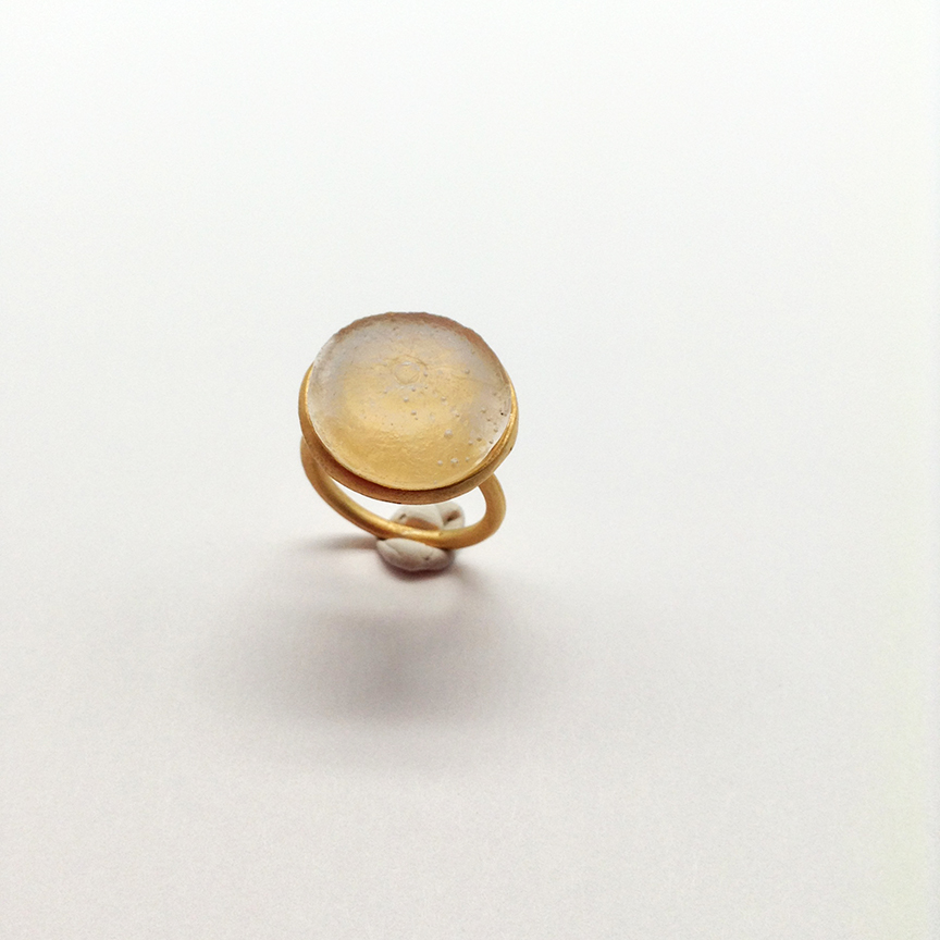 Image 1 for Adjustable Sea Urchin Ring in Frosted Clear Adjustable Sea Urchin Ring in Frosted Clear