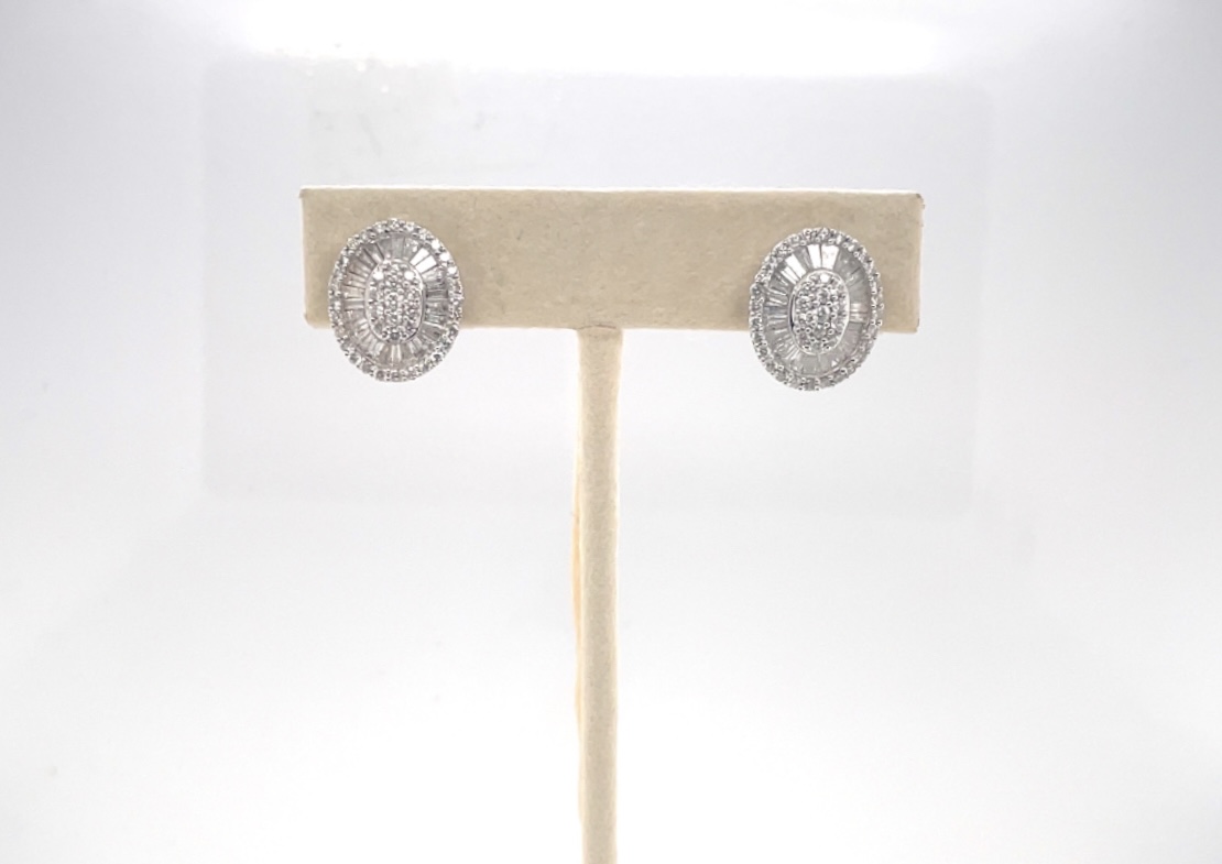 Oval Vintage Resurgence Diamond Earrings