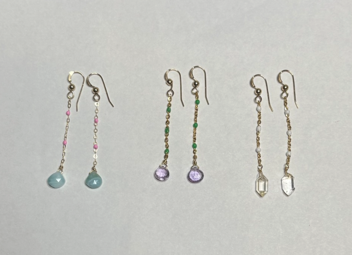 Image of Ena Drop Assorted Gemstone Earrings by  Maui Mari