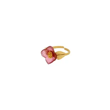 Image of Pink Dogwood Adjustable Ring in Pale Ruby by Michael Vincent Michaud