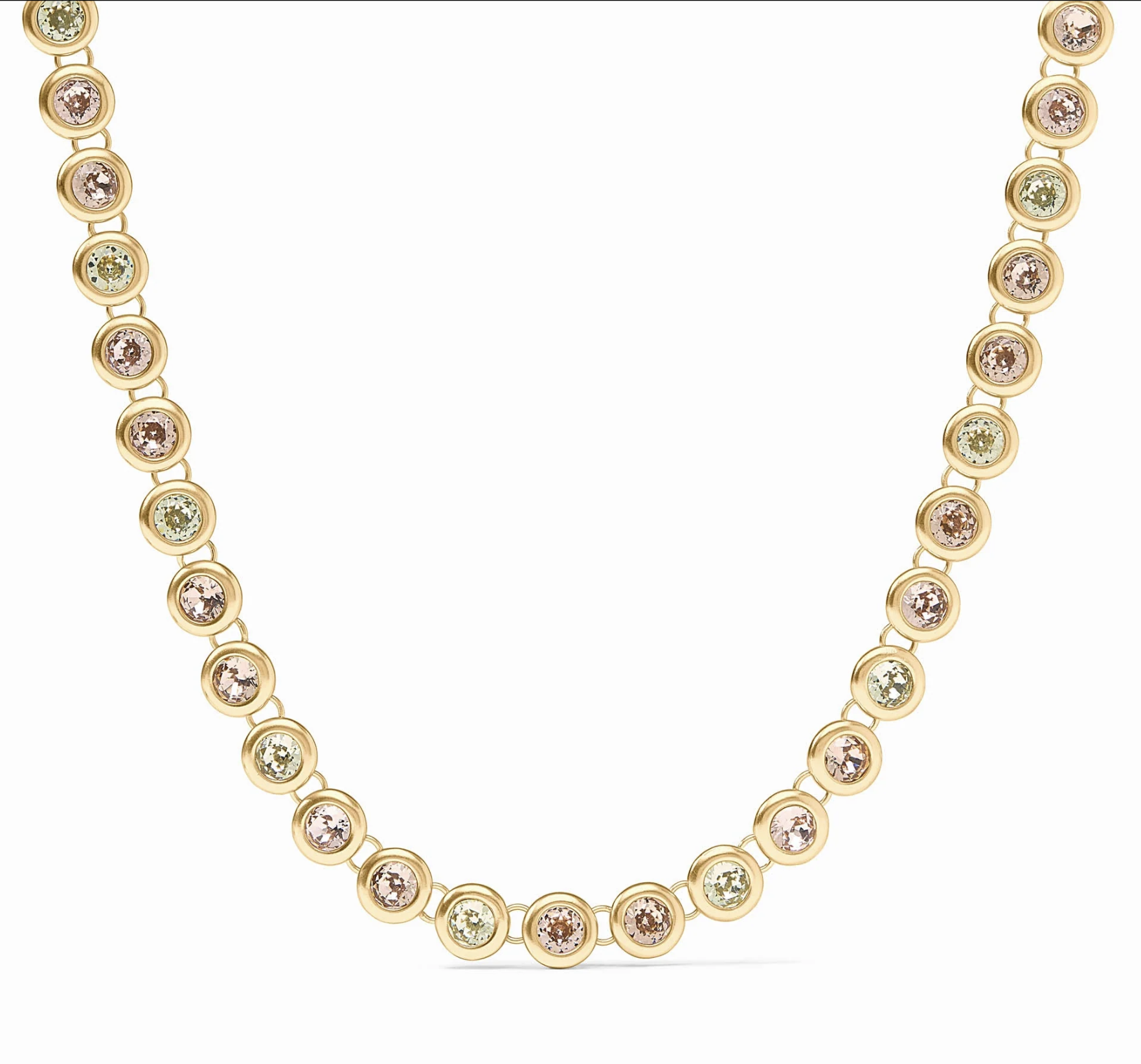 Image of Champagne Radiance Rainbow Tennis Necklace by Julie Vos