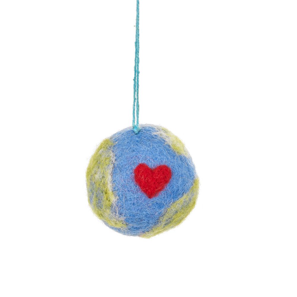 Love Your Planet - Handmade Felt Ornament