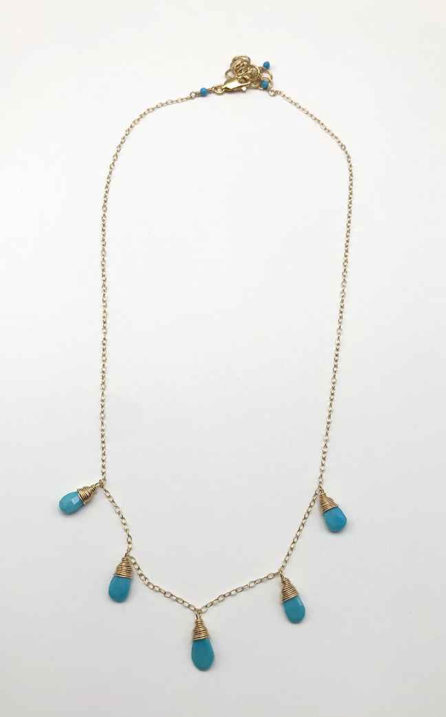 Turquoise and Gold-filled Chain 16