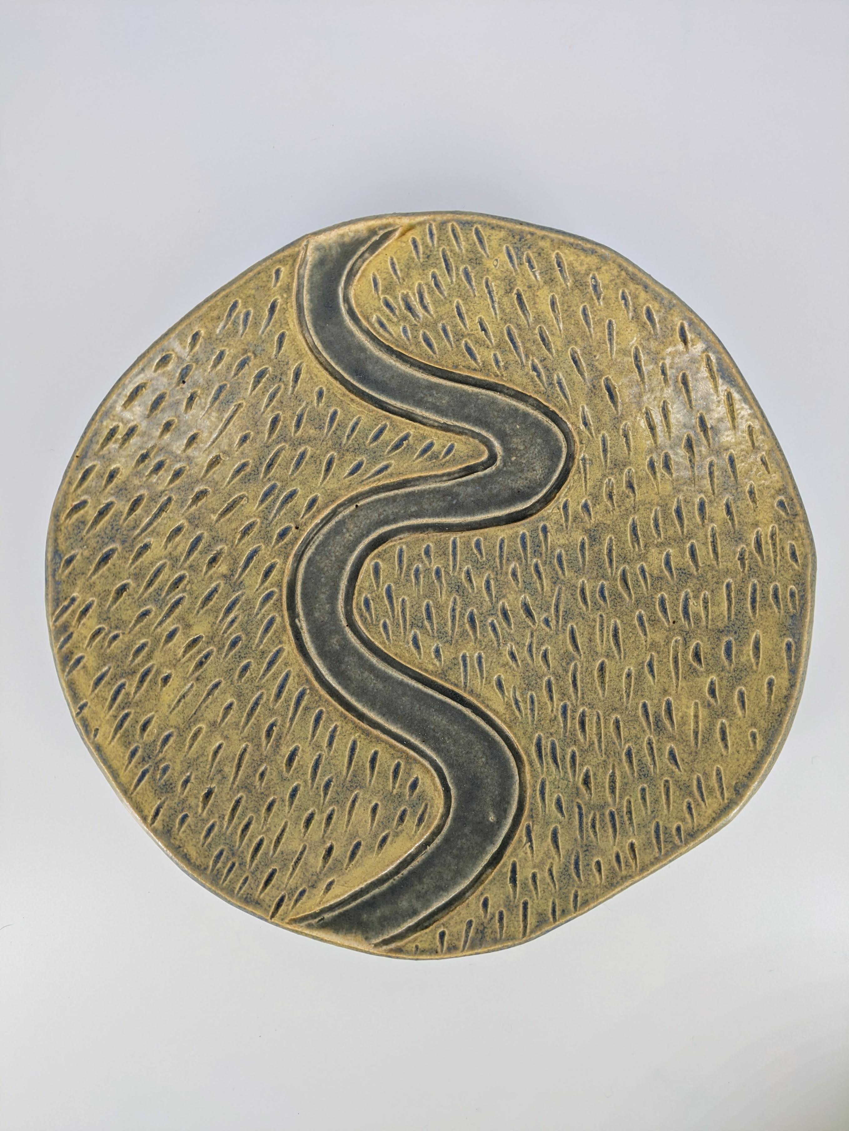 Image of Highway 42 Gray Road Dish by Lori Roderick