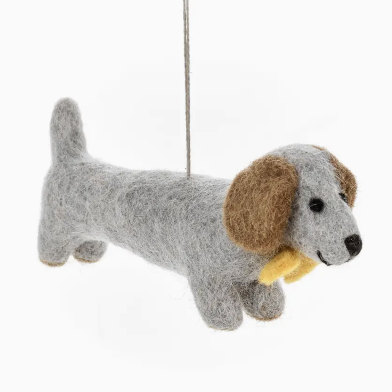 Image of Dapper Dachshund - Handmade Felt Ornament by  Felt So Good