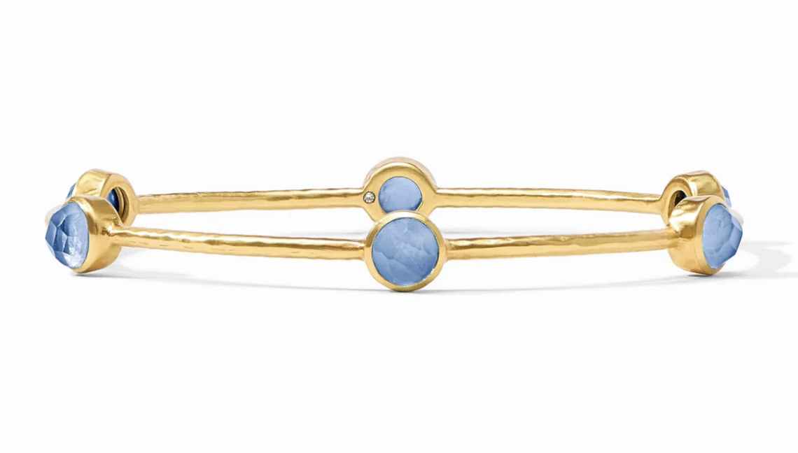 Image of Iridescent Chalcedony Blue Milano Luxe Bangle - Medium by Julie Vos