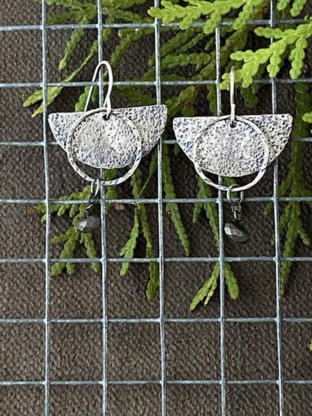Image of Circle Stick SS Half Circle Earrings by Michelle Zjala Winter