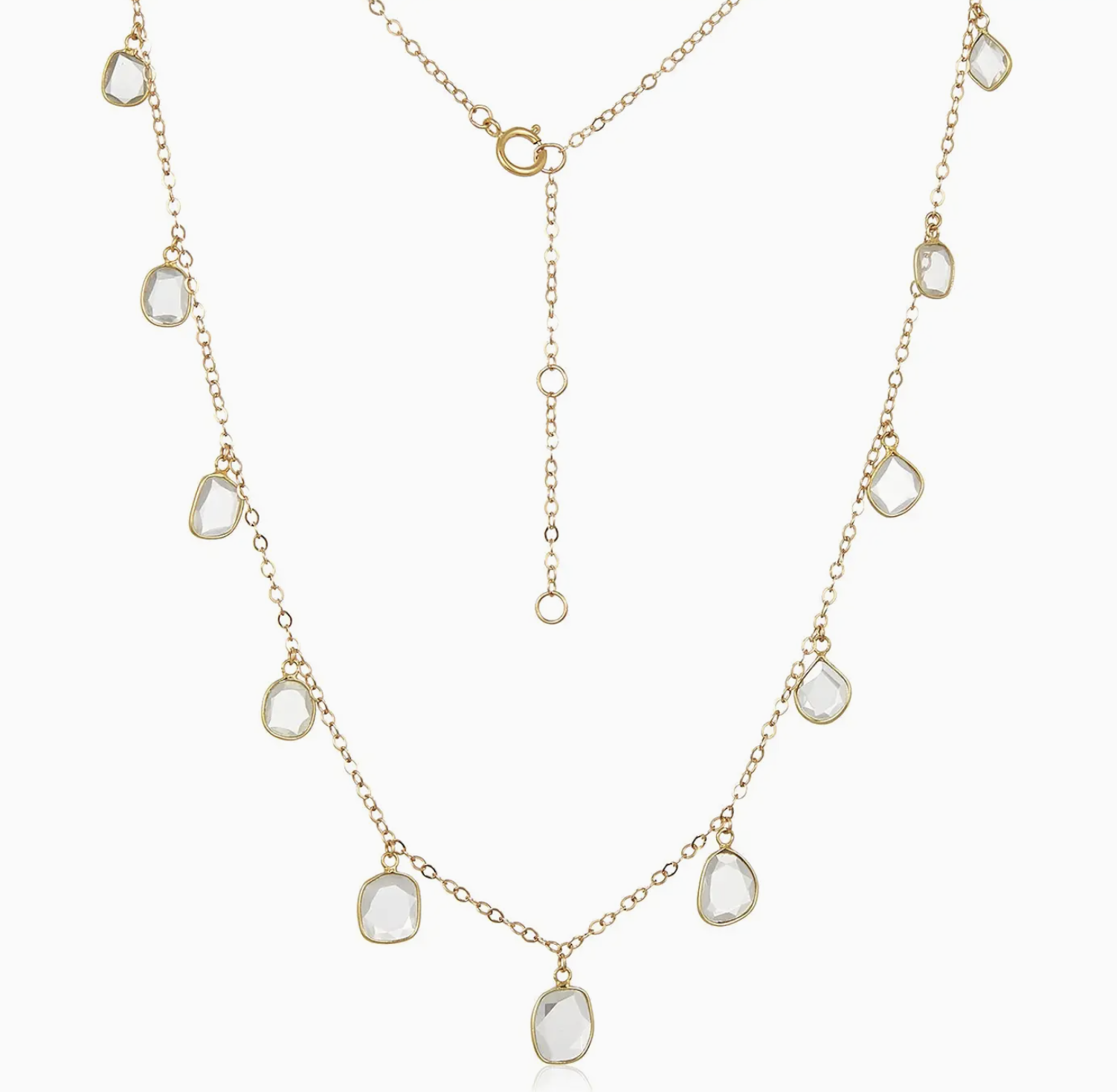 Image of Slice Moissanite Dangly Necklace by Mabel Chong