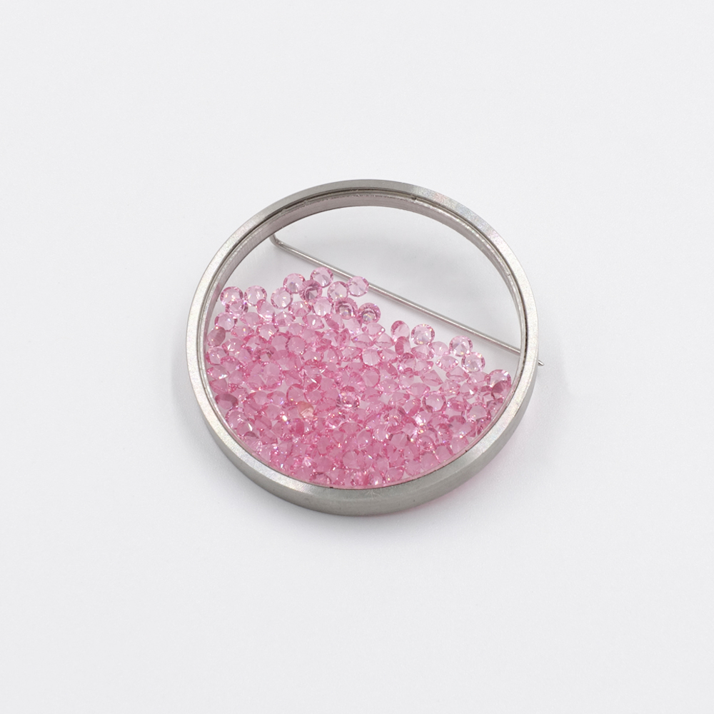 Treasure Box Brooch Pink by Herman Hermsen