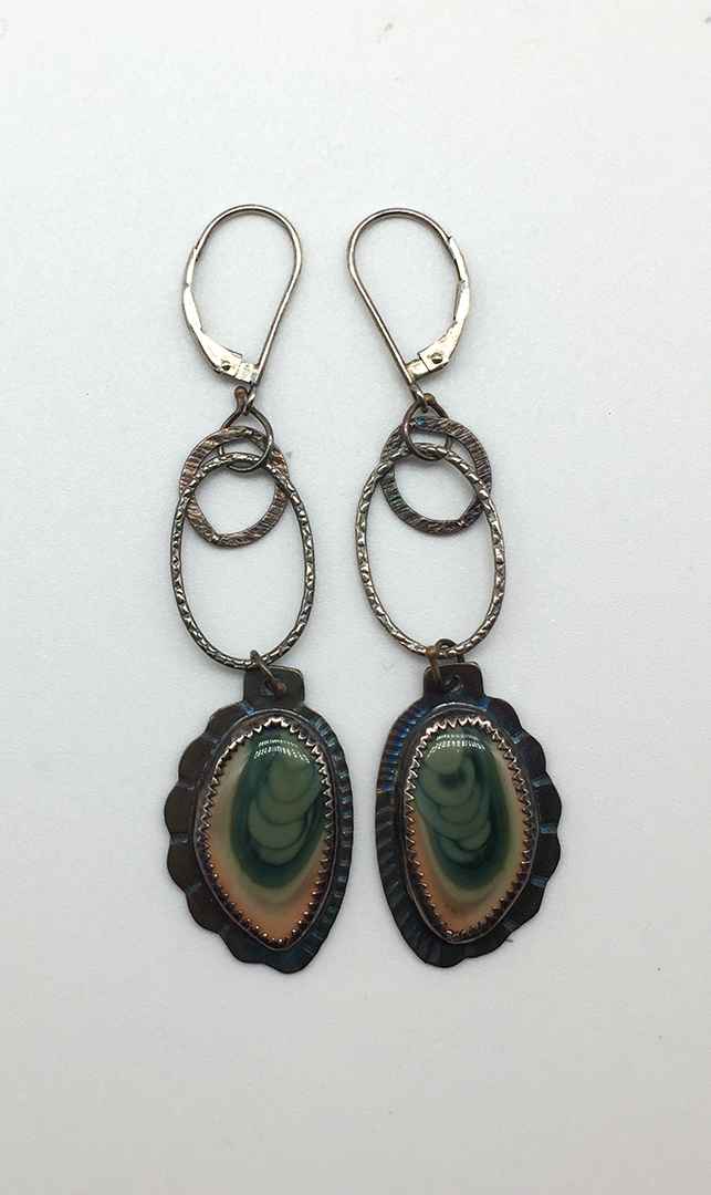 Image 1 for Imperial Jasper and Sterling Earrings Imperial Jasper and Sterling Earrings