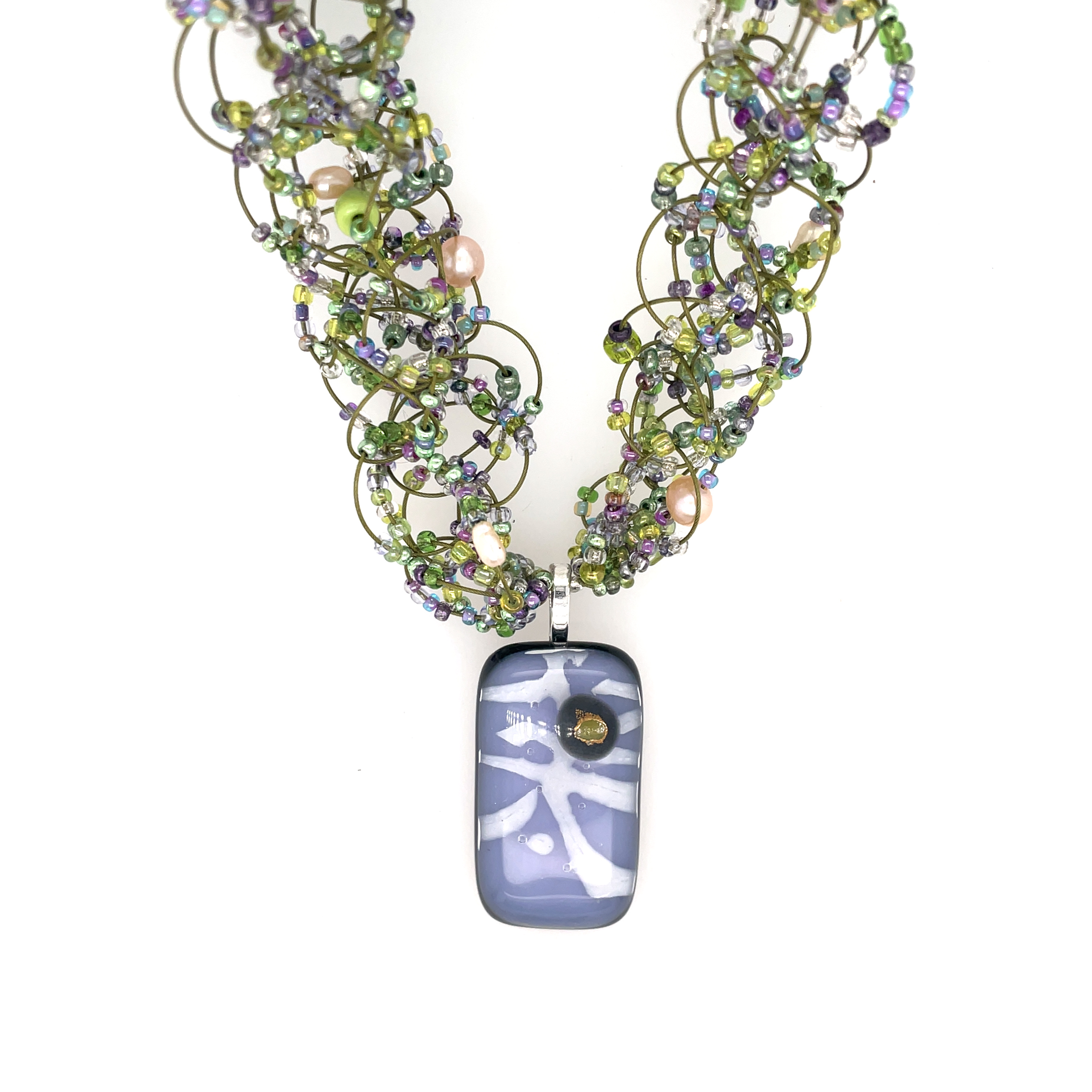 Lavender and Green Necklace