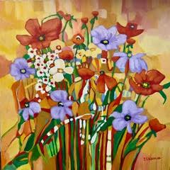 Image of The Gathering Indoor/Outdoor Painting by Judi Ekholm