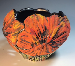 Image 1 for Small Poppy Rim Bowl Small Poppy Rim Bowl