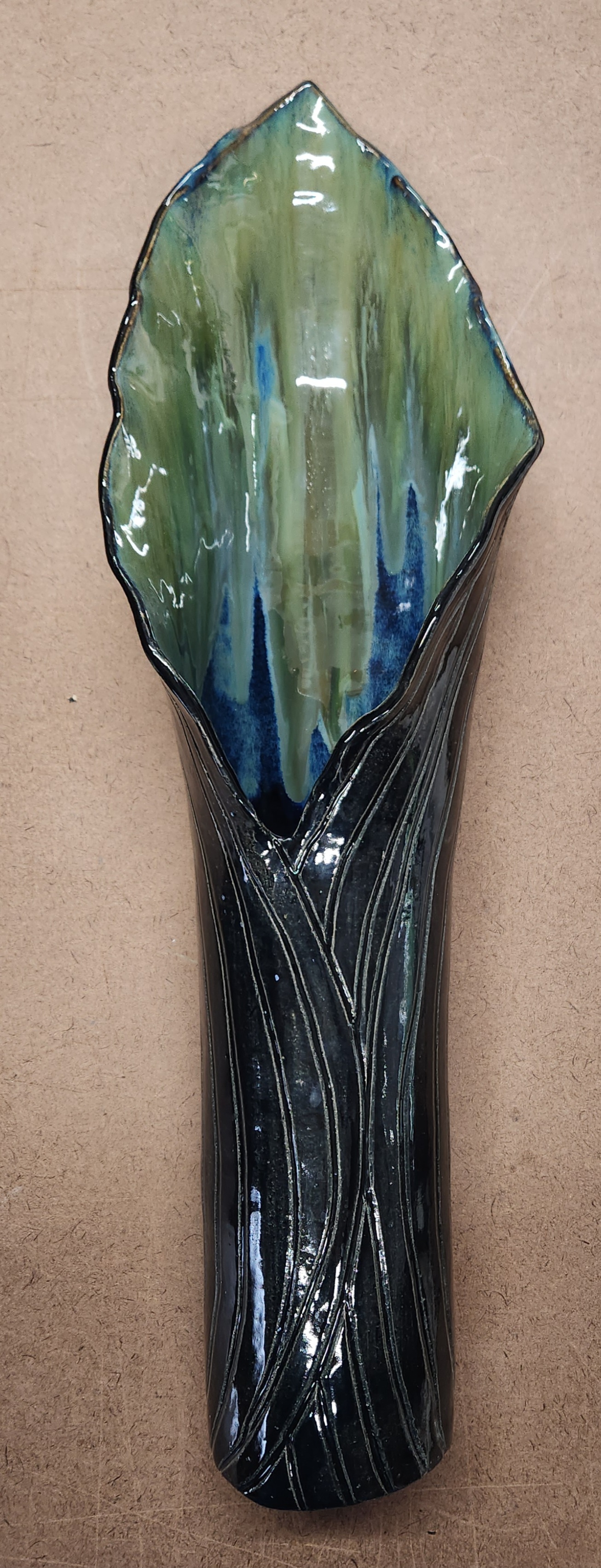 Leaf Blue Vase
