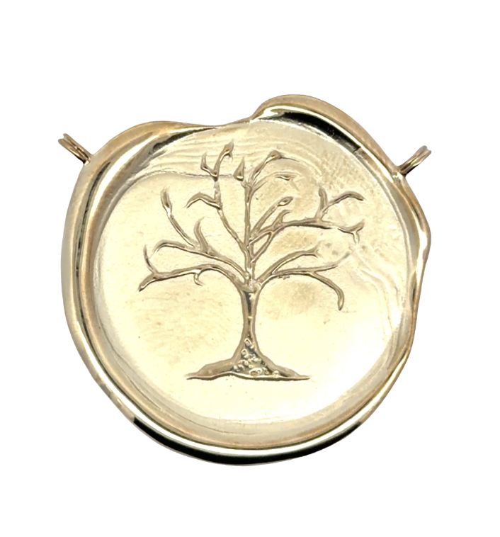 Image of Large Gold Bronze Hand Cast Tree Centerpiece by Marcia McDonough