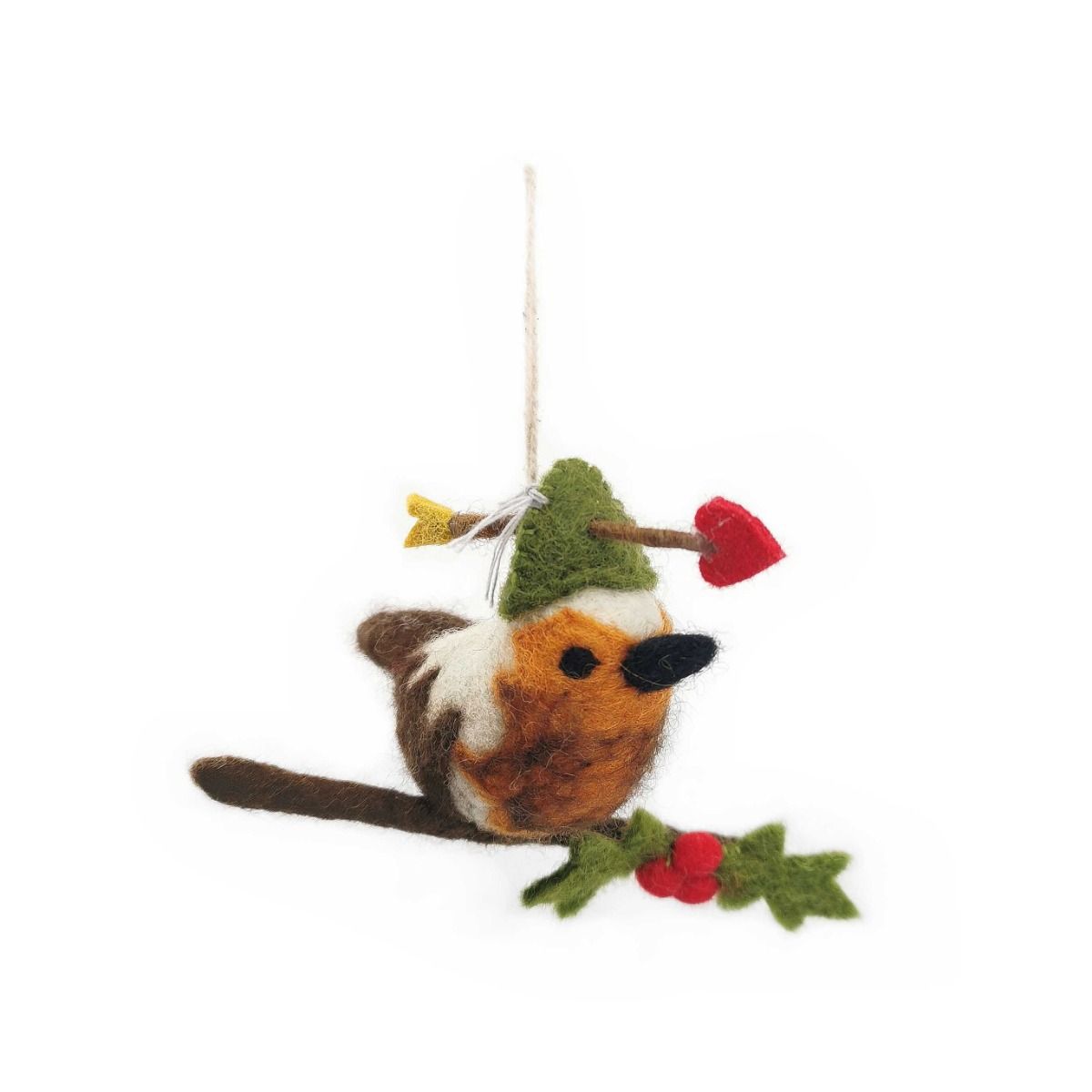 Robin-Pud - Handmade Felt Ornament