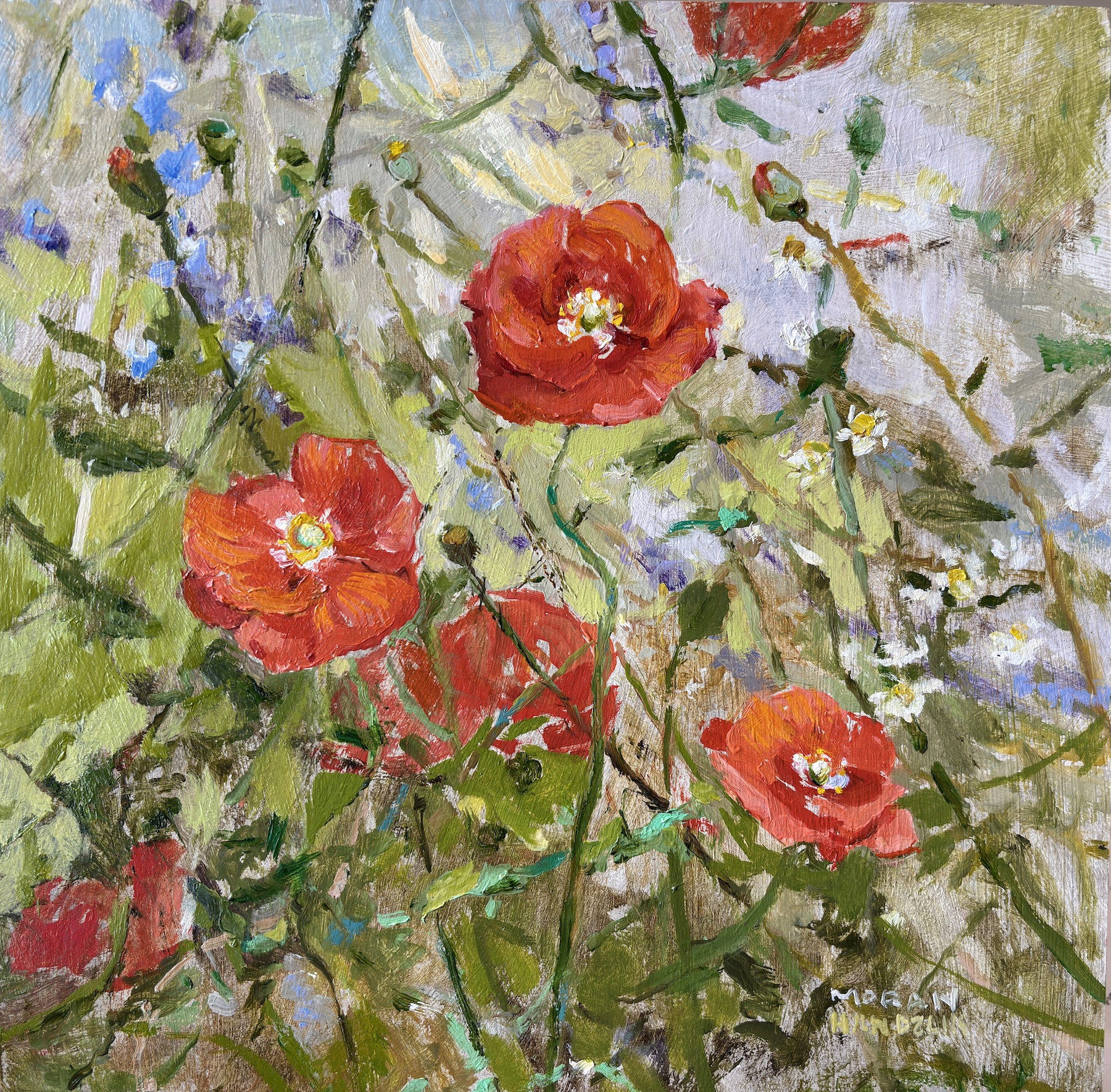 Image of Bees and Poppies by Bethann Moran-Handzlik