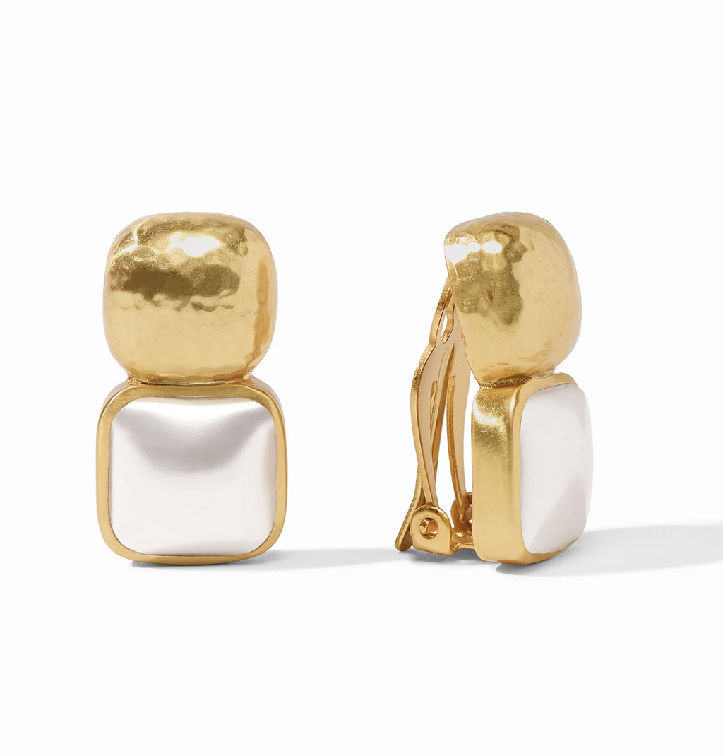 Image of Pearl Catalina Clip Earrings by Julie Vos