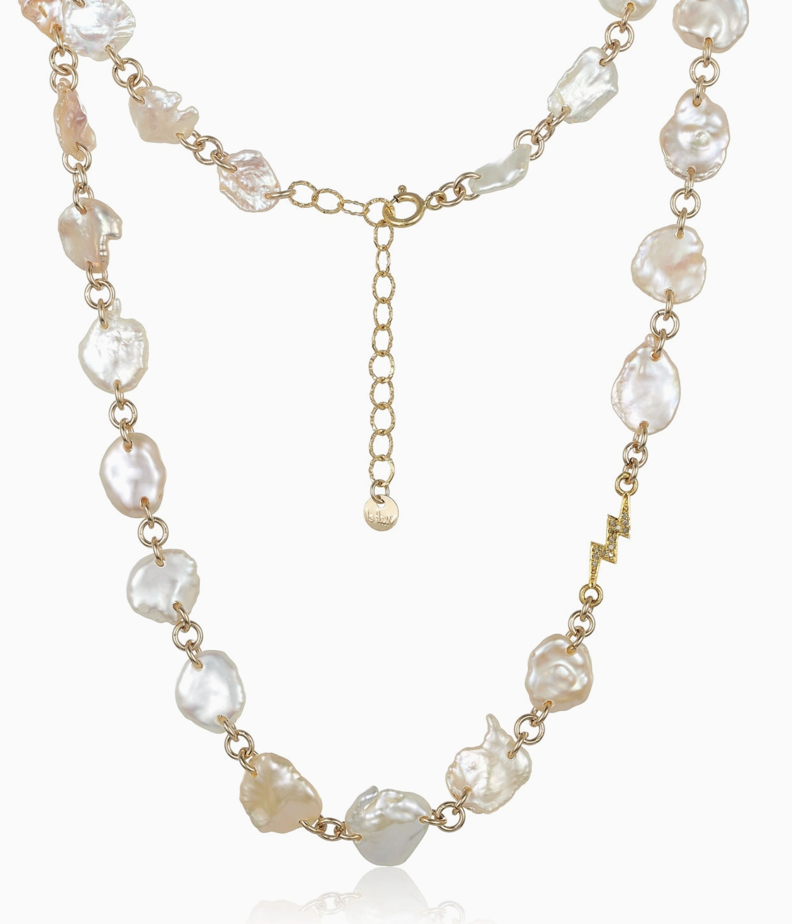 Image of Keshi Pearl Lightning Necklace by Mabel Chong