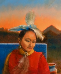 Native Woman/Desert View