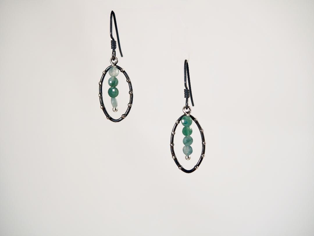 Image of Oval Tourmaline Earrings by Barbara Rand